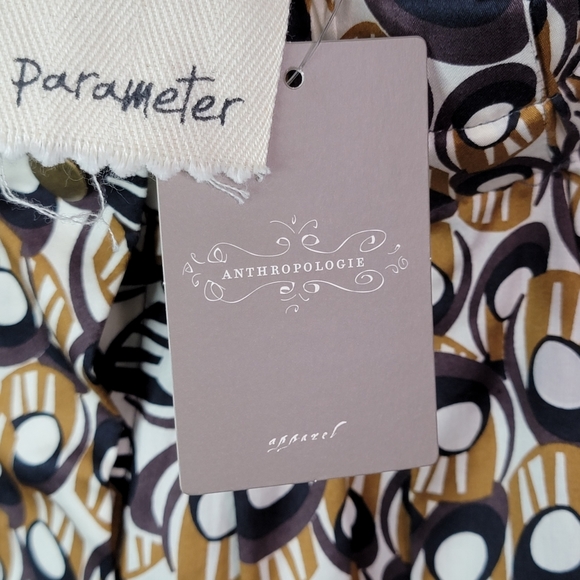 Anthropology Parameter Modern Graphic A Line Mid Length Skirt Snap Pockets NWT - Picture 7 of 14